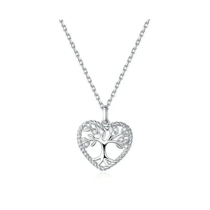 Collier pendentif Arbre de Vie en argent sterling Cœur de la Nature