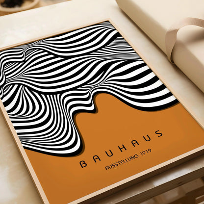 Bauhaus Waves Art Print: Mid-Century Modern Home Decor (Available Framed)