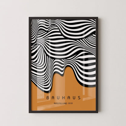 Bauhaus Waves Art Print: Mid-Century Modern Home Decor (Available Framed)