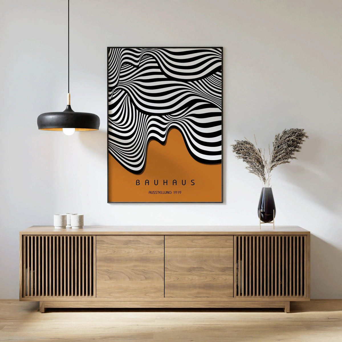 Bauhaus Waves Art Print: Mid-Century Modern Home Decor (Available Framed)