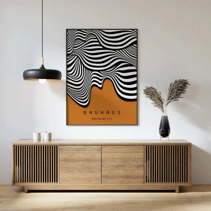 Bauhaus Waves Art Print: Mid-Century Modern Home Decor (Available Framed)