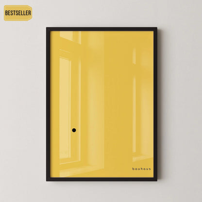 Impression Giclée Bauhaus « Le Point » : Art Moderne du Milieu du Siècle, Jaune et Noir