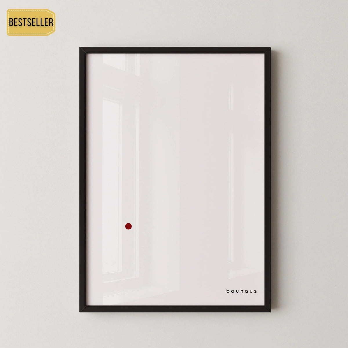 Bauhaus Poster - Der Punkt (The Dot) PRINT | Minimalist Mid-century modern art print in white and red (available framed)