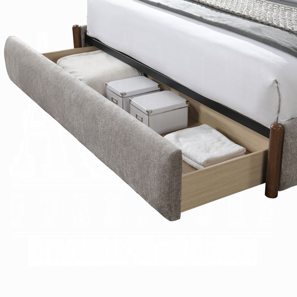 Tozko Platform Storage Bed - Grey