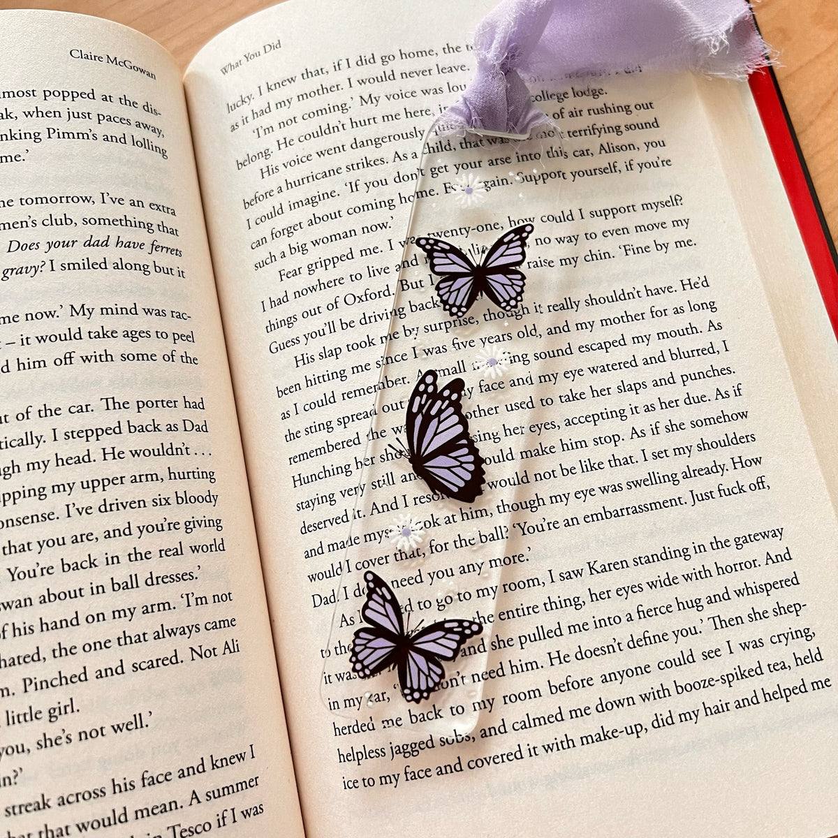 Spring floral bee bookmark