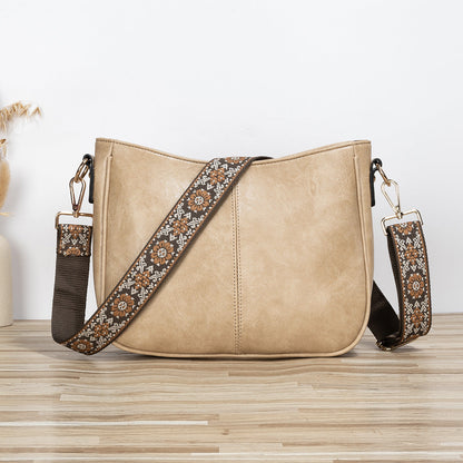 Women's Simple Crossbody Bag – PU Leather Shoulder Purse for Everyday Use