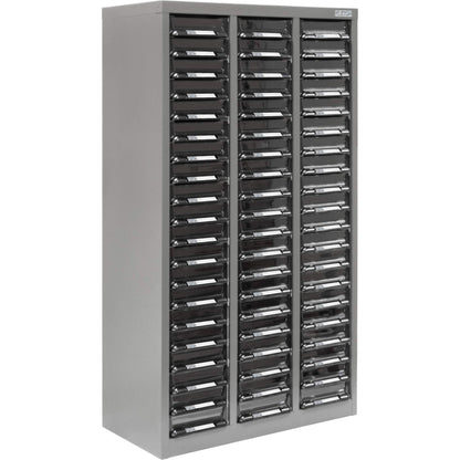 Meuble de rangement KPC-300, acier galvanisé, 60 tiroirs, 21-3/10" x 10-2/5" x 36-9/10", gris