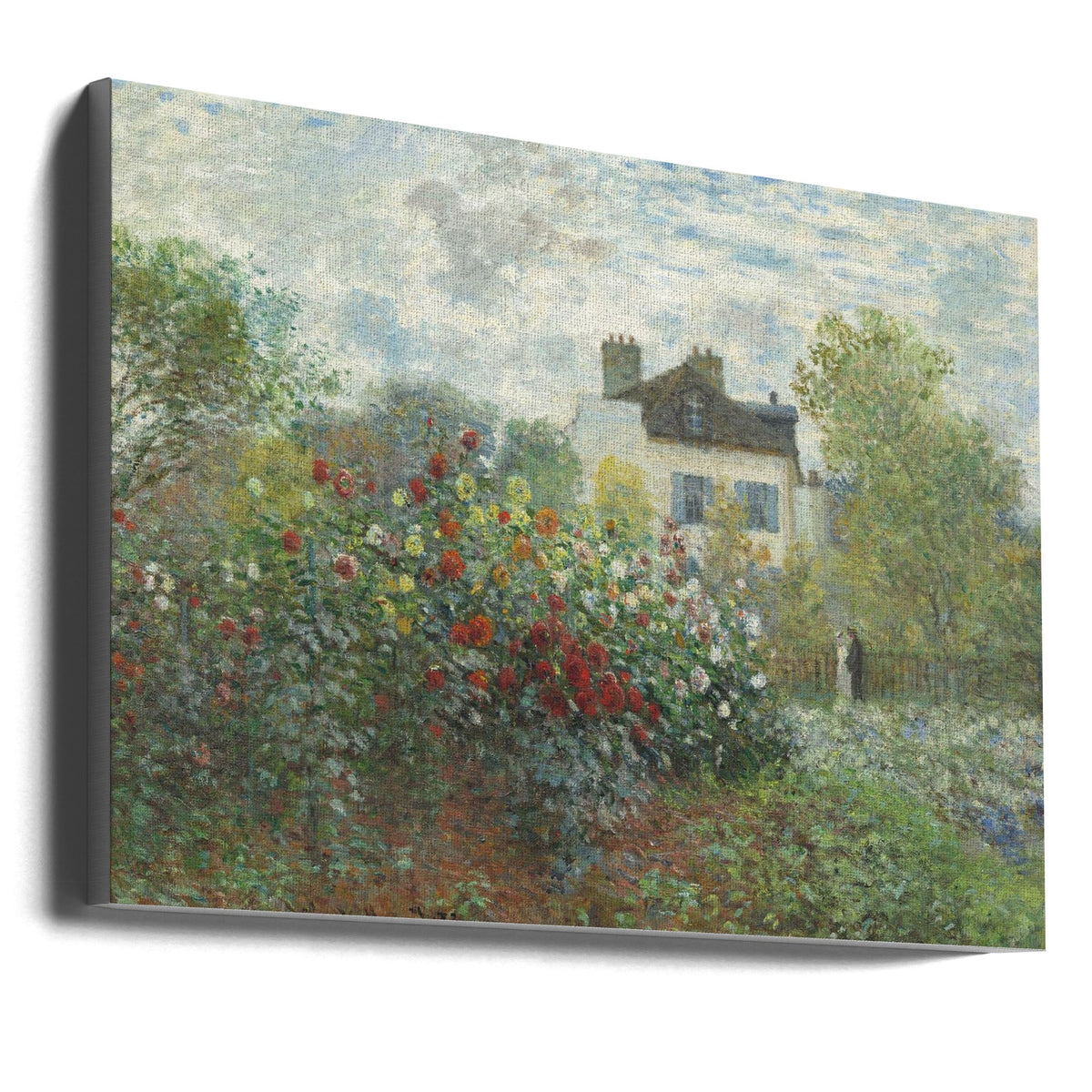 Le jardin de l'artiste à Argenteuil, un coin du jardin avec des dahlias (1873)