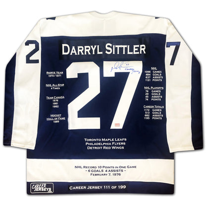 Darryl Sittler Toronto Maple Leafs Career Jersey /199