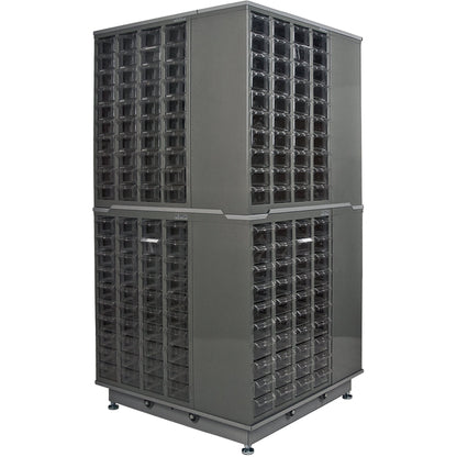 KPC-600 Parts Cabinet, Galvanized Steel, 40 Drawers, 18-3/10" x 8-7/10" x 25-3/10", Grey