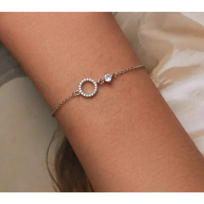 925 Sterling Silver Ring Chain Bracelet