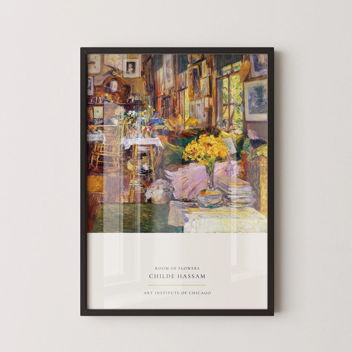 Childe Hassam Still Life Print: Room of Flowers, Vintage American Art