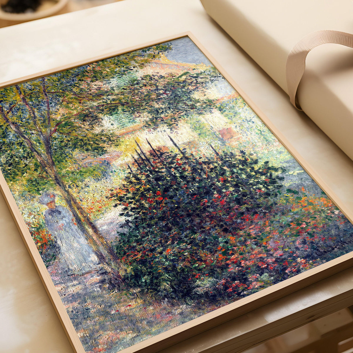 Monet's Garden at Argenteuil Print: Famous Impressionist Art