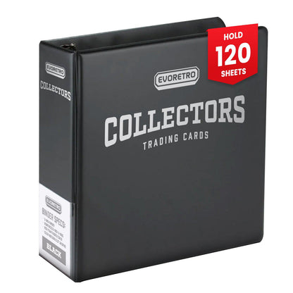 EVORETRO Classeur pour cartes à collectionner de 3 pouces | Album de collection noir