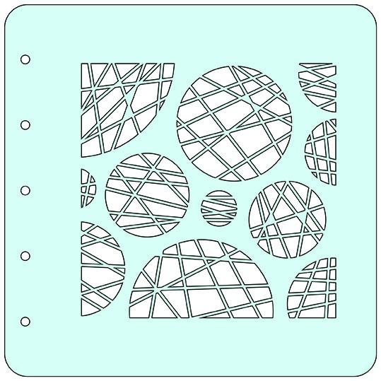 Pochoir Nellie's Choice A6 pour Set de Couleurs Magnétiques Cercles
