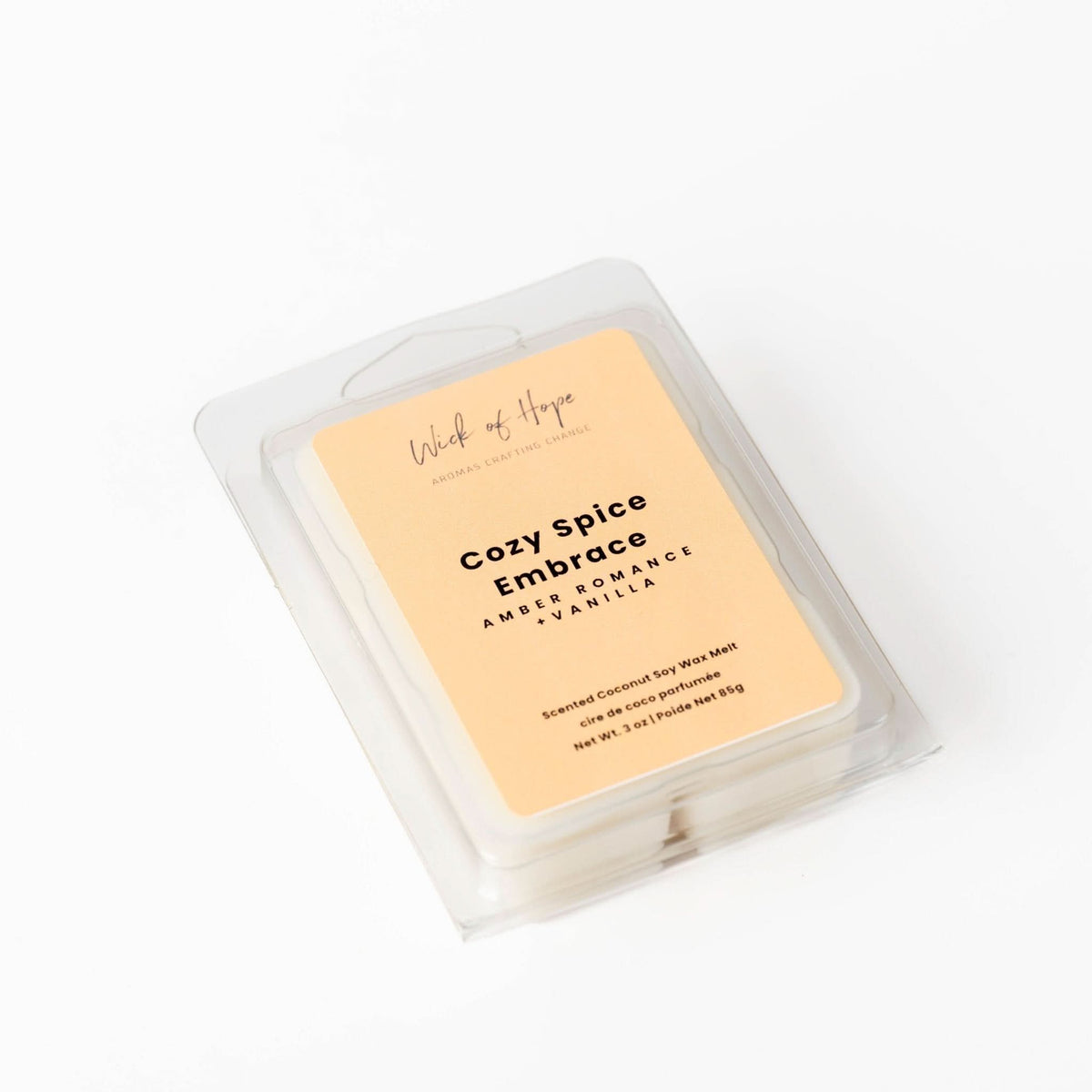 Galet de Cire Parfumé Douillet « Cozy Spice Embrace » | Romance Ambrée + Vanille