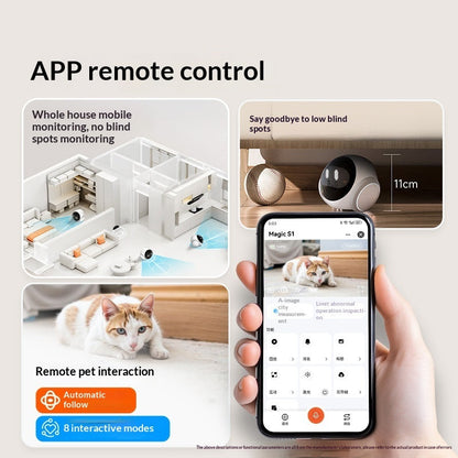 AI Pet Entertainment Mobile Camera Remote Monitoring Pet Robot