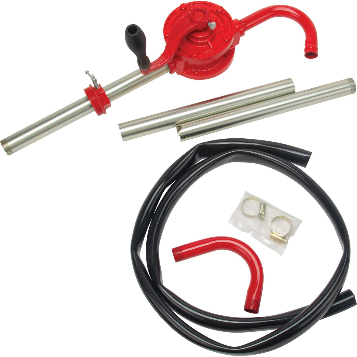 Rotary Type Drum Pump, Cast Iron/Steel, Fits 30-55 Gal., 8 oz./Stroke