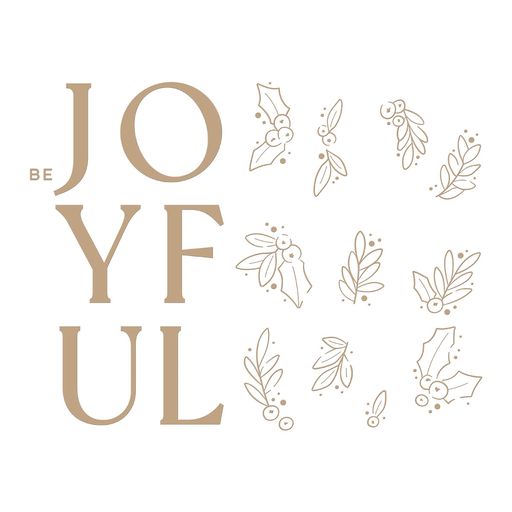 Plaque à dorure à chaud Joyful de la collection De-Light-Ful Christmas de Yana Smakula