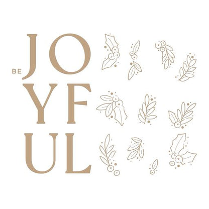 Plaque à dorure à chaud Joyful de la collection De-Light-Ful Christmas de Yana Smakula