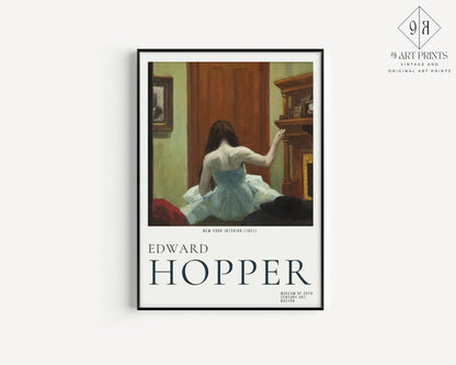 Edward Hopper - New York Interior | Famous Art (available handframed or unframed)