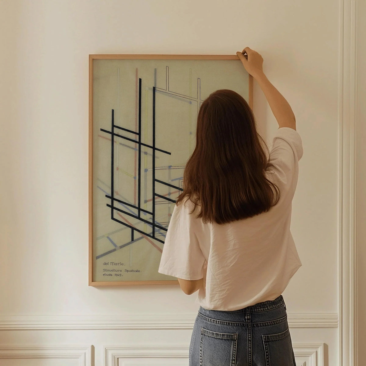 Impression d'art structure Bauhaus : Tirage Giclée moderne du milieu du siècle de Felix del Marle