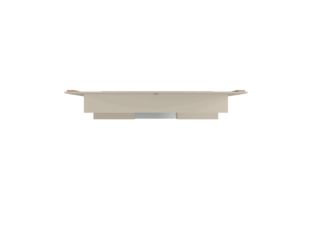 Meuble TV mural flottant moderne Augusta – Beige/Crème Brillant