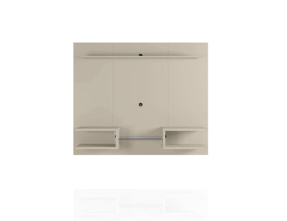 Meuble TV mural flottant moderne Augusta – Beige/Crème Brillant