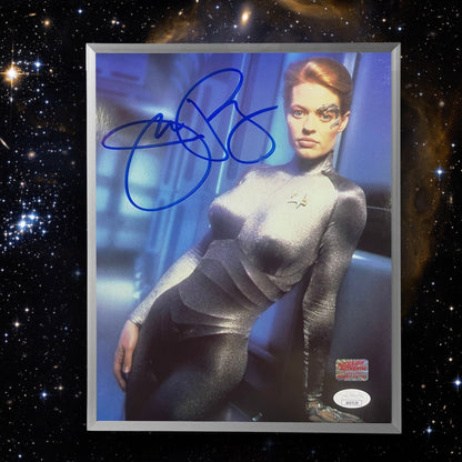 Jeri Ryan Autographed Voyager Photo Blue (8x10)