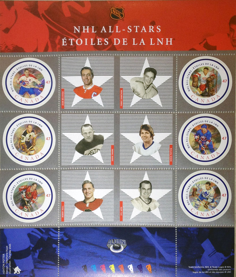 Canada Post 2001 All-Star Stamp Set, Hull & Beliveau
