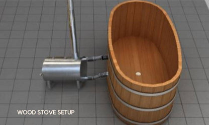 Baignoire de trempage en cèdre japonais Fluid Float