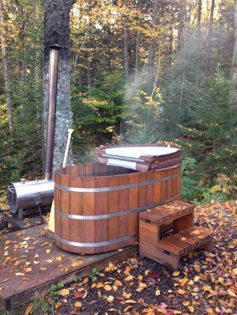 Baignoire de trempage en cèdre japonais Fluid Float