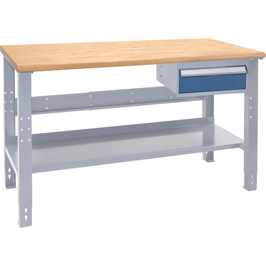 Industrial-Duty Workbench, 1000 lbs Cap., 60" W x 30" D, 34" H