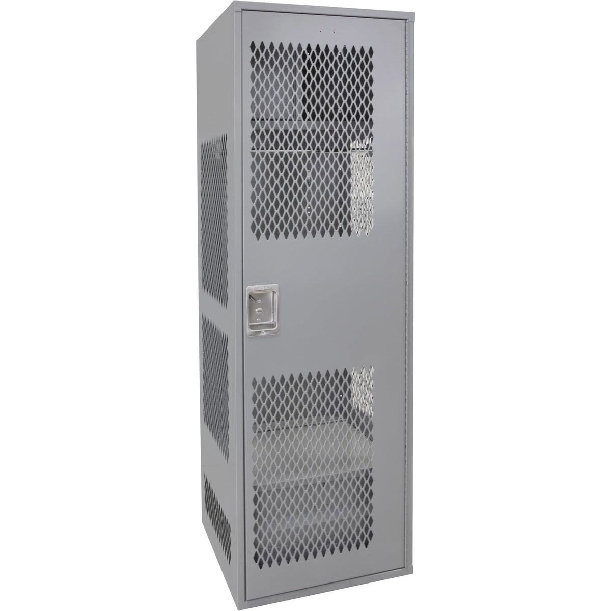 Casier de rangement avec porte, acier, 61 cm (l) x 61 cm (P) x 183 cm (H), gris