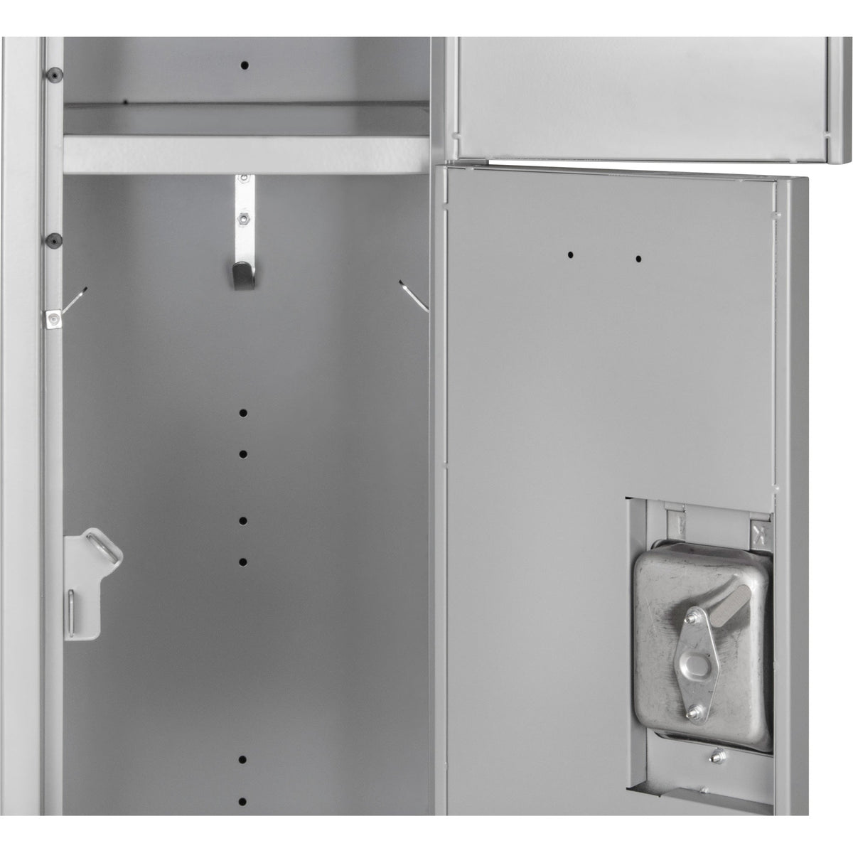 Lockers, 3 -tier, Bank of 3, 36" x 18" x 72", Steel, Grey, Knocked Down