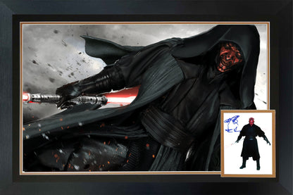 Ray Park Signed Darth Maul Framed Star Wars Collectible (38.5x28)
