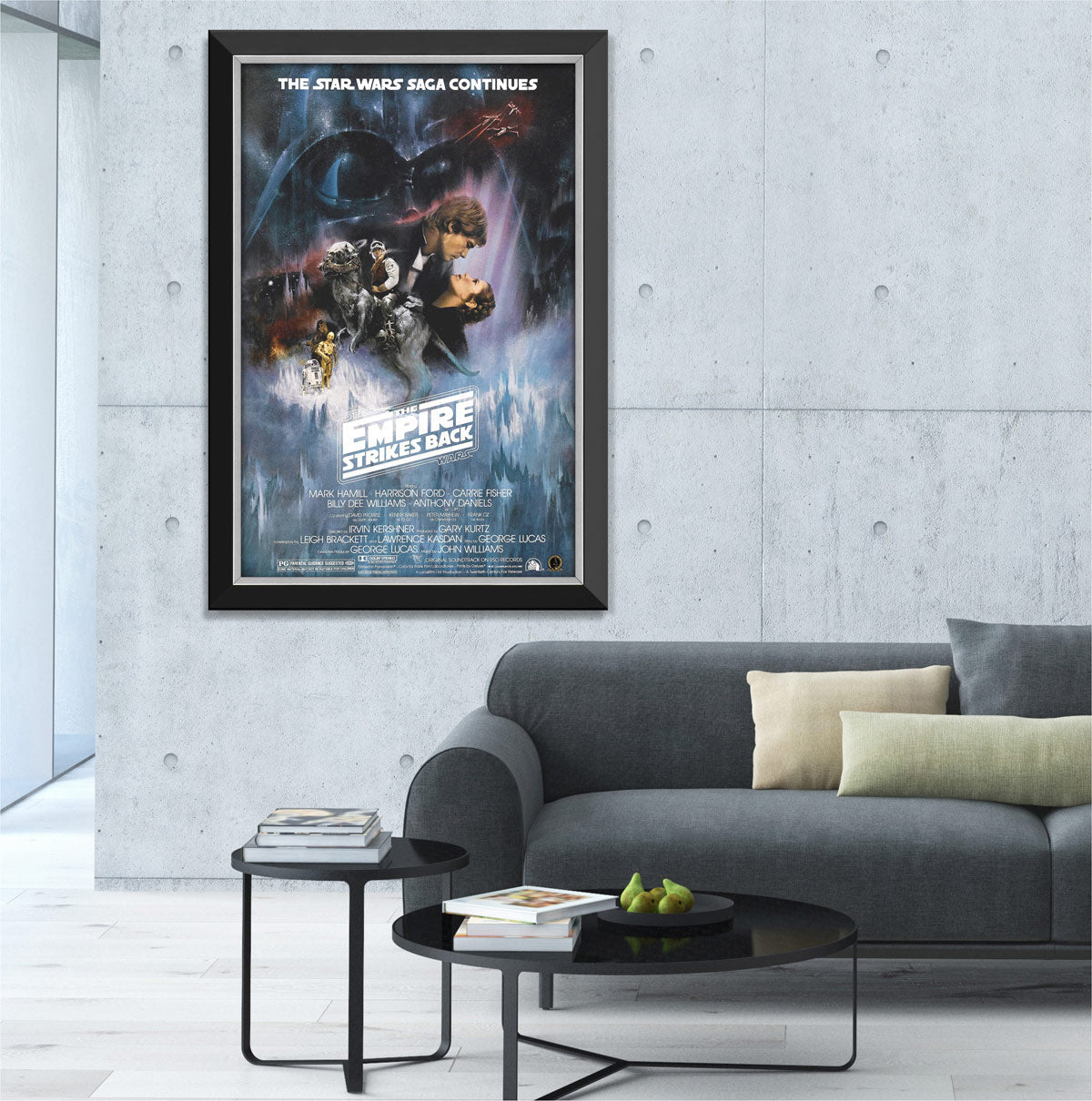STAR WARS EP V L'EMPIRE CONTRE-ATTAQUEMOVIE POSTER - TOILE ENCADRÉE 85CMX60CM