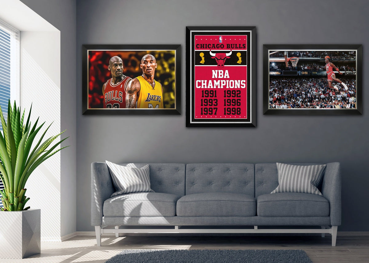 LeBron James Slam Dunk Tribute Framed Canvas (33.5x23.5)