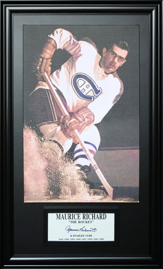 Maurice Richard Signature Plaque & Canvas