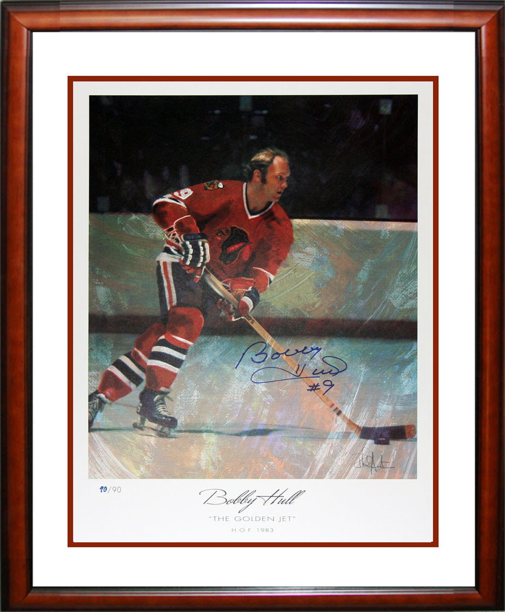 Bobby Hull Signed Artist Proof Lithograph 90 of 90 (27x23)