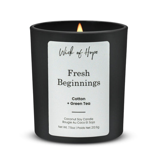 Fresh Beginnings Candle | Cotton + Green Tea