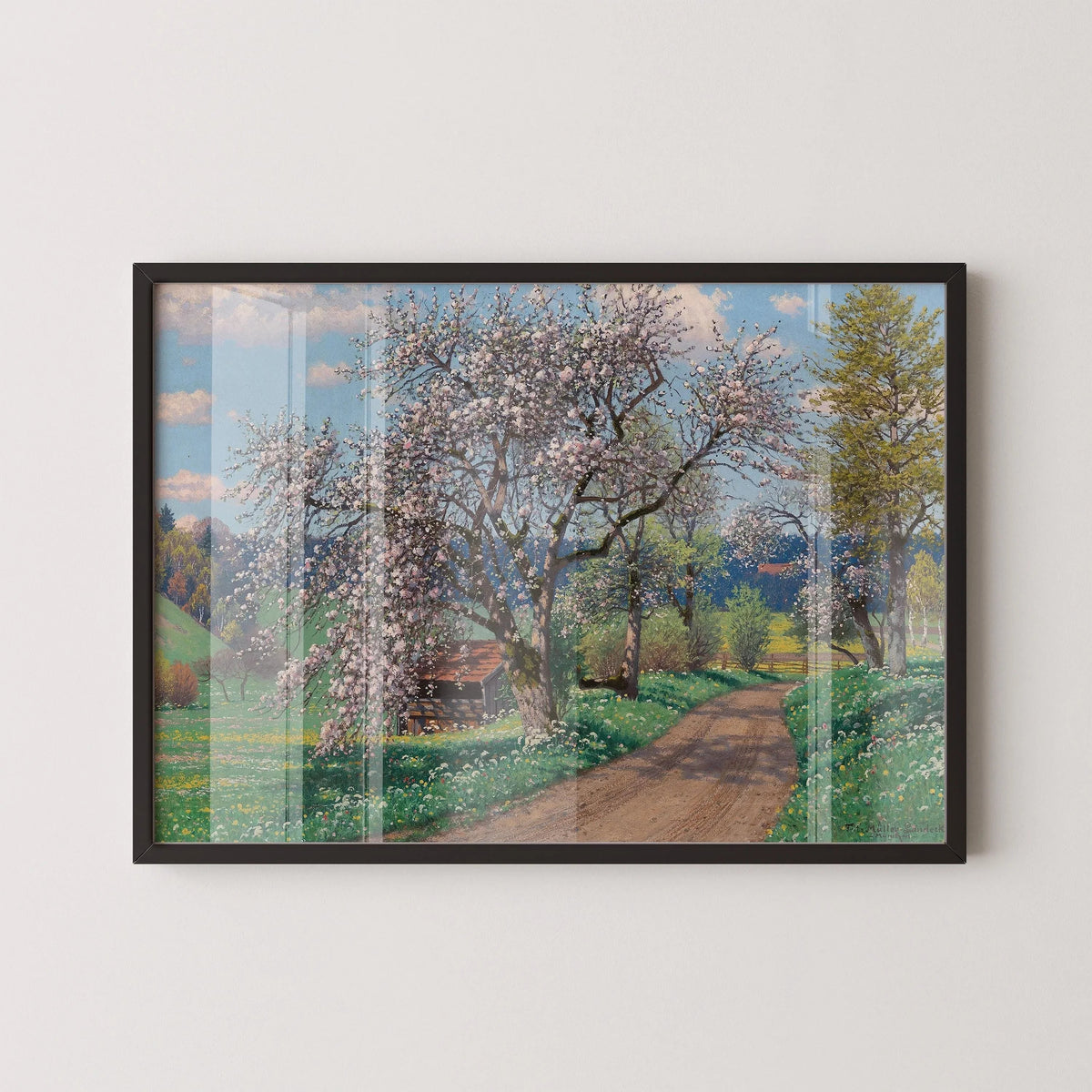 Fritz M√ºller-Landeck Spring Day Print: German Countryside Art