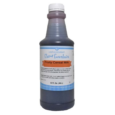 Fontaine d'arômes Lait aux Céréales Fruitées - 4 oz. - 32 oz. - Arômes pour Crèmes Glacées et Boissons - Huiles LorAnn - Distribution Canadienne - Livraison Gratuite au Canada pour les Commandes de Plus de 199 CAD