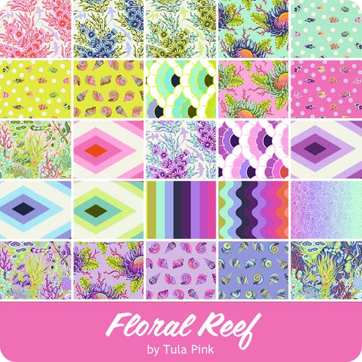 Tula Pink - Floral Reef - 5" Charm Pack - FB6CPTP.FLORAL