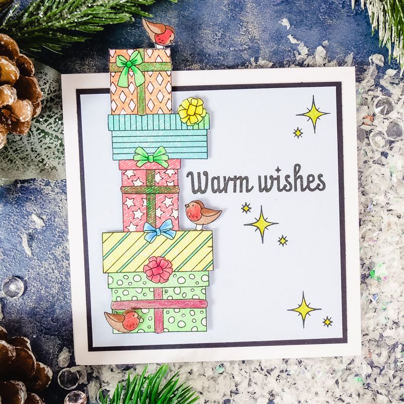 Ensemble Tampons et Pochoirs Cadeaux et Rubans