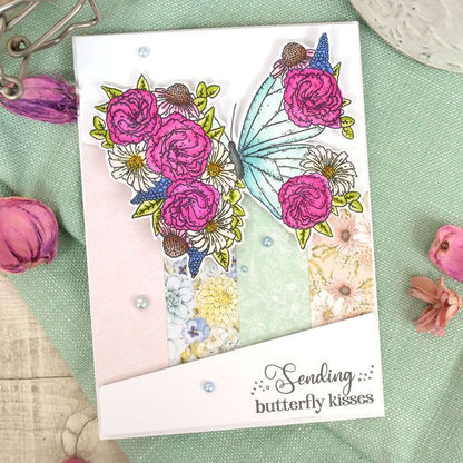 Pour L'amour des Timbres - Papillon en fleur