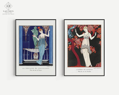 George Barbier STATEMENT DUO| Art Nouveau Prints available framed