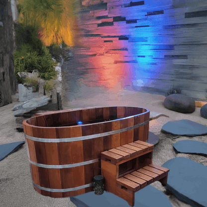 Baignoire de trempage en cèdre japonais Fluid Float