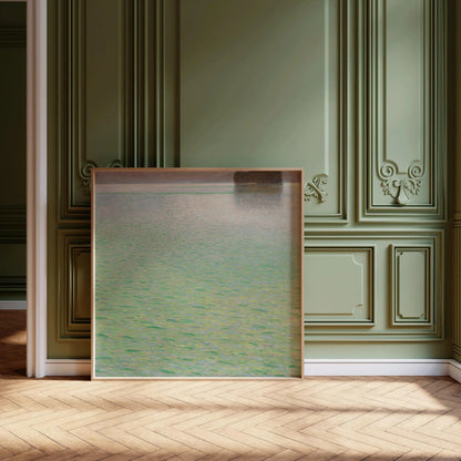 Gustav Klimt Island Attersee Print: Tranquil Green Lake Scene