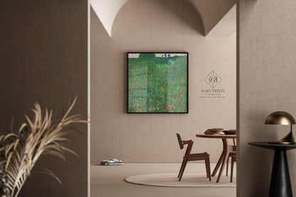 Gustav Klimt - Coquelicots | Tableau vintage célèbre (disponible encadré à la main ou non encadré) 1x1